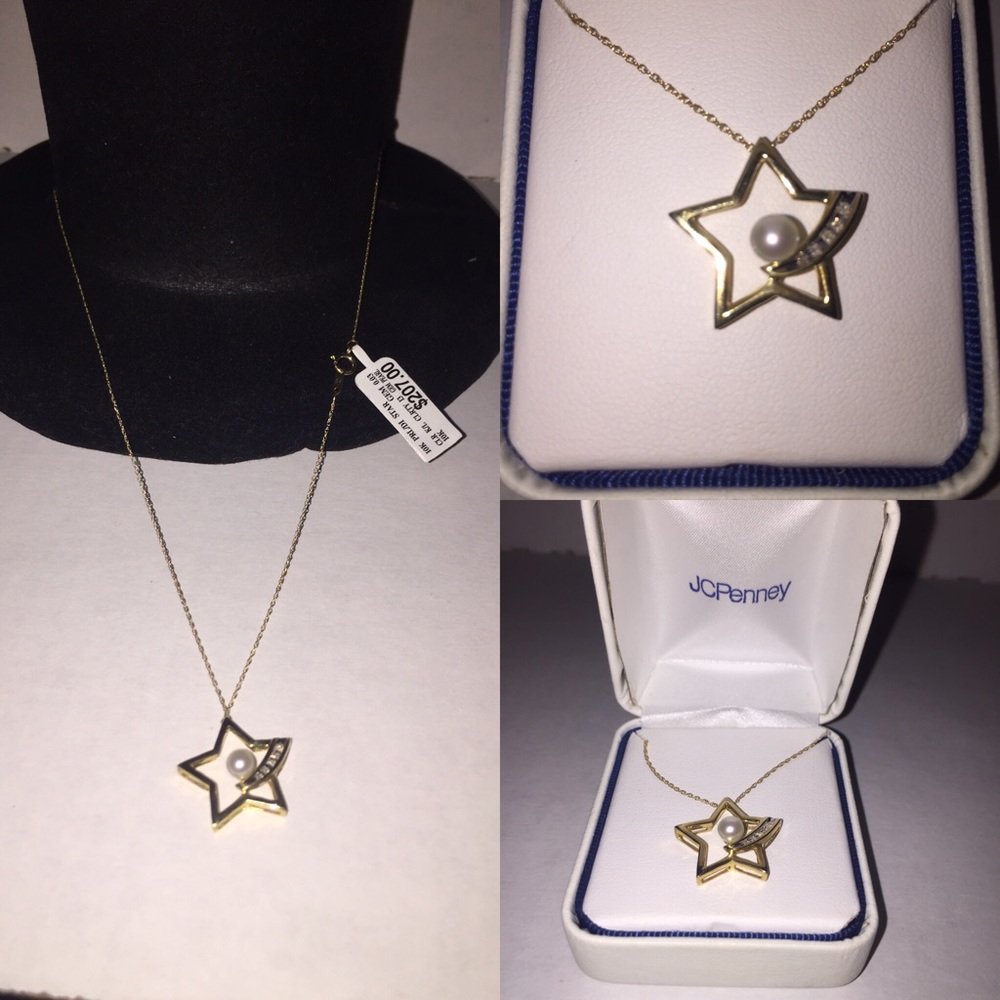 .♥️ 10K Gold Star Pendant Necklace